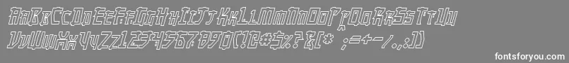 MangaHollowItalic Font – White Fonts on Gray Background