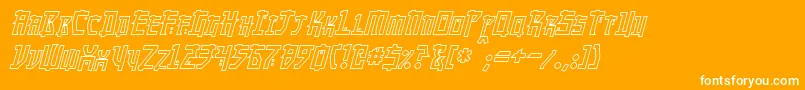 fuente MangaHollowItalic – Fuentes Blancas Sobre Fondo Naranja