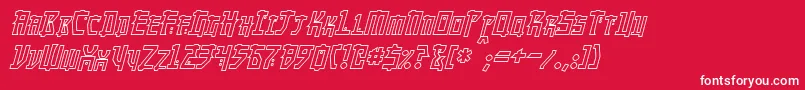 MangaHollowItalic Font – White Fonts on Red Background