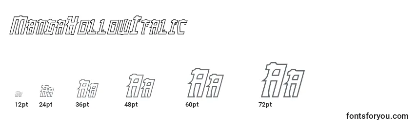 MangaHollowItalic Font Sizes