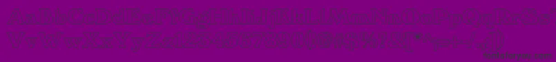 Windsordemi.FogHollow Font – Black Fonts on Purple Background