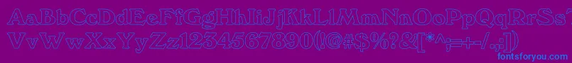 Windsordemi.FogHollow Font – Blue Fonts on Purple Background