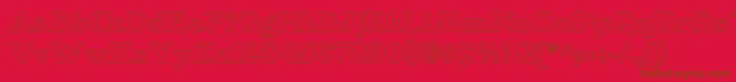 Windsordemi.FogHollow-fontti – ruskeat fontit punaisella taustalla