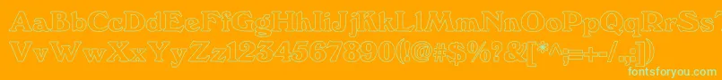 Weitere Informationen zur Windsordemi.FogHollow-Schriftart Windsordemi.FogHollow-Schriftart – Grüne Schriften auf orangefarbenem Hintergrund