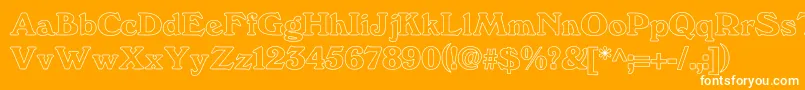 Windsordemi.FogHollow Font – White Fonts on Orange Background