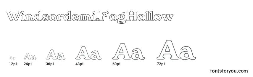 Windsordemi.FogHollow Font Sizes
