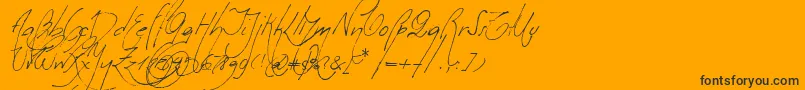 Шрифт Milonguita – чёрные шрифты на оранжевом фоне