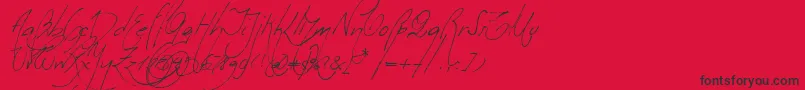 フォントMilonguita – 赤い背景に黒い文字