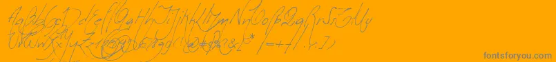 Milonguita-Schriftart – Graue Schriften auf orangefarbenem Hintergrund