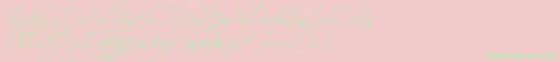 Milonguita-Schriftart – Grüne Schriften auf rosa Hintergrund