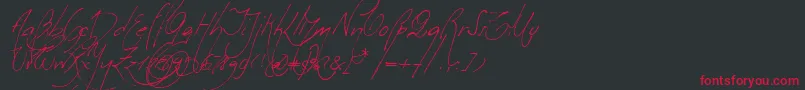 Milonguita-Schriftart – Rote Schriften auf schwarzem Hintergrund