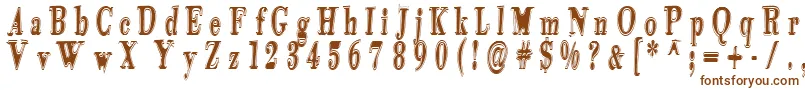 Tidelagskoprofag Font – Brown Fonts on White Background