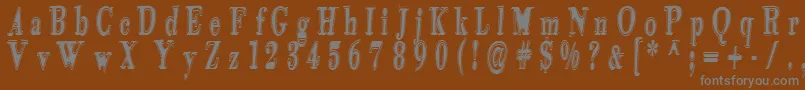 Tidelagskoprofag Font – Gray Fonts on Brown Background