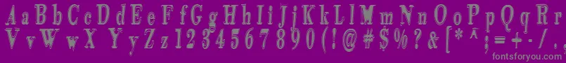 Tidelagskoprofag Font – Gray Fonts on Purple Background