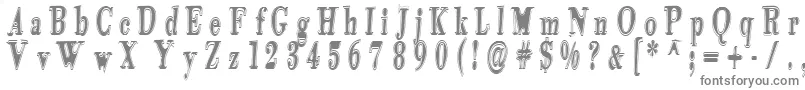 Tidelagskoprofag Font – Gray Fonts on White Background