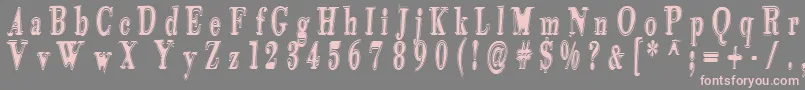 Tidelagskoprofag Font – Pink Fonts on Gray Background