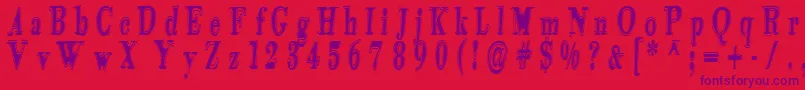 Tidelagskoprofag Font – Purple Fonts on Red Background