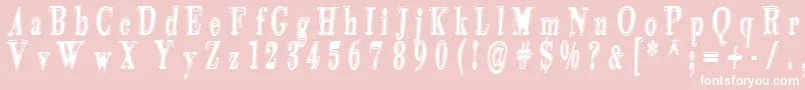 Tidelagskoprofag Font – White Fonts on Pink Background