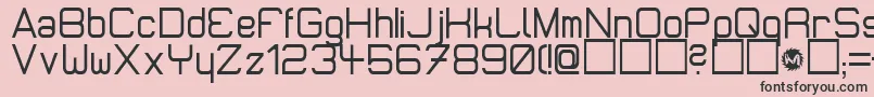 MicromiepsDiet-fontti – mustat fontit vaaleanpunaisella taustalla