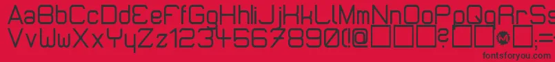 MicromiepsDiet-fontti – mustat fontit punaisella taustalla