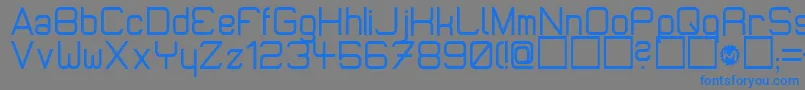 フォントMicromiepsDiet – 灰色の背景に青い文字