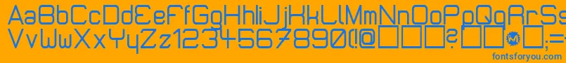 Шрифт MicromiepsDiet – синие шрифты на оранжевом фоне