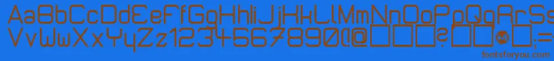 Шрифт MicromiepsDiet – коричневые шрифты на синем фоне