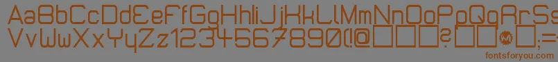 Шрифт MicromiepsDiet – коричневые шрифты на сером фоне