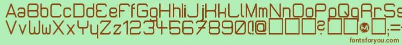 Шрифт MicromiepsDiet – коричневые шрифты на зелёном фоне