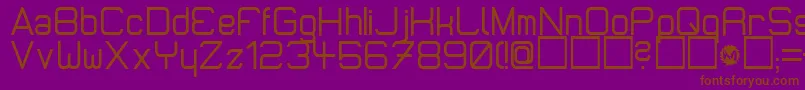 フォントMicromiepsDiet – 紫色の背景に茶色のフォント