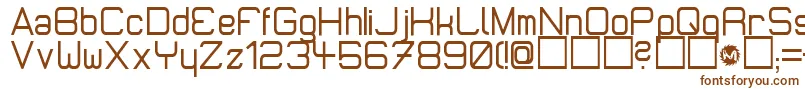 MicromiepsDiet-fontti – ruskeat fontit valkoisella taustalla
