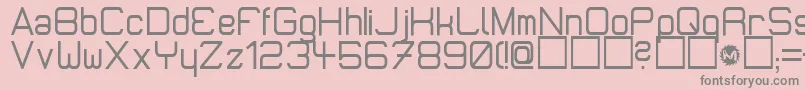 フォントMicromiepsDiet – ピンクの背景に灰色の文字