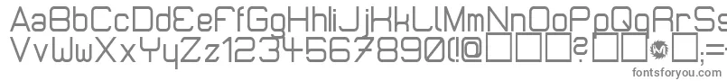 MicromiepsDiet-fontti – harmaat kirjasimet valkoisella taustalla