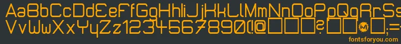 Шрифт MicromiepsDiet – оранжевые шрифты на чёрном фоне