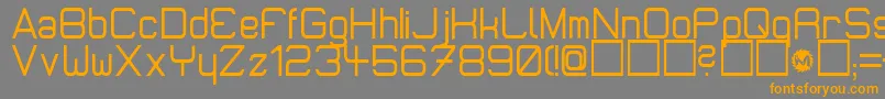 MicromiepsDiet-Schriftart – Orangefarbene Schriften auf grauem Hintergrund