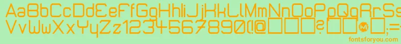 MicromiepsDiet Font – Orange Fonts on Green Background