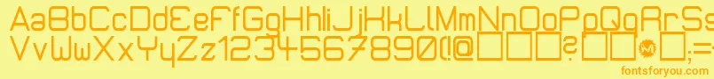 MicromiepsDiet Font – Orange Fonts on Yellow Background