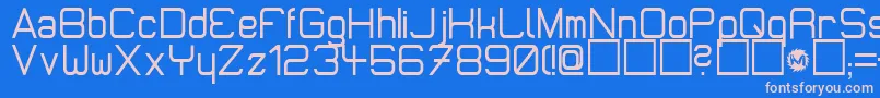 フォントMicromiepsDiet – ピンクの文字、青い背景