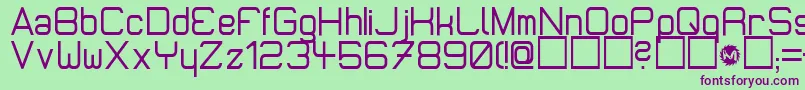 MicromiepsDiet-fontti – violetit fontit vihreällä taustalla