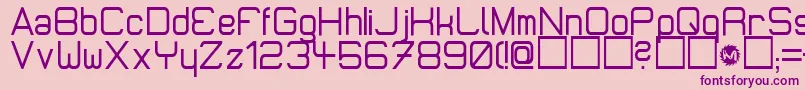 MicromiepsDiet-fontti – violetit fontit vaaleanpunaisella taustalla