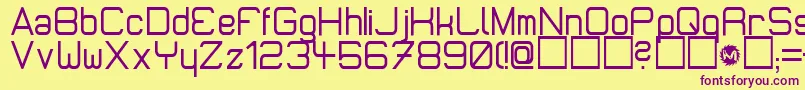 Шрифт MicromiepsDiet – фиолетовые шрифты на жёлтом фоне