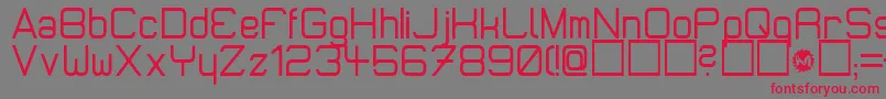 フォントMicromiepsDiet – 赤い文字の灰色の背景
