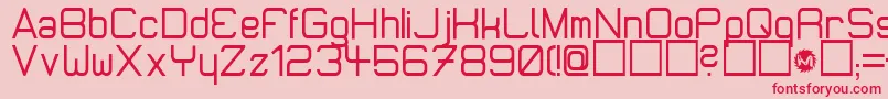 フォントMicromiepsDiet – ピンクの背景に赤い文字