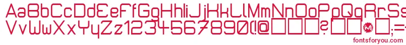 MicromiepsDiet-fontti – punaiset fontit valkoisella taustalla