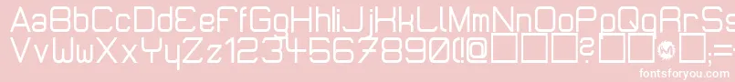 MicromiepsDiet-fontti – valkoiset fontit vaaleanpunaisella taustalla