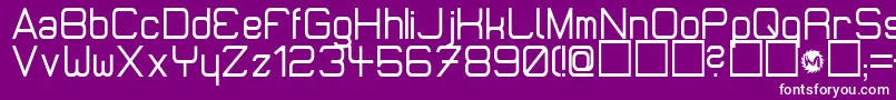 フォントMicromiepsDiet – 紫の背景に白い文字
