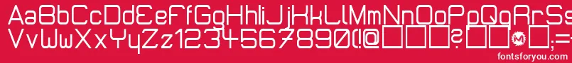 MicromiepsDiet-fontti – valkoiset fontit punaisella taustalla