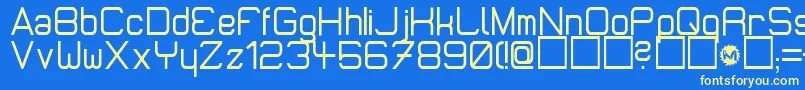 MicromiepsDiet-fontti – keltaiset fontit sinisellä taustalla