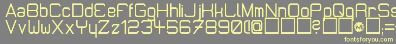 MicromiepsDiet-Schriftart – Gelbe Schriften auf grauem Hintergrund