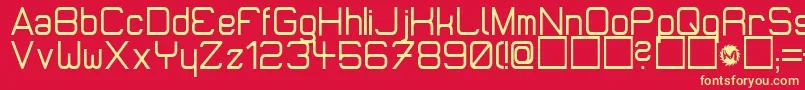 Шрифт MicromiepsDiet – жёлтые шрифты на красном фоне